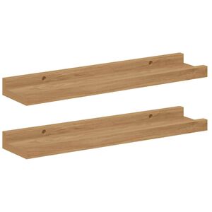 vidaXL Wandregal 2 stk. Braun 40 x 9 x 3 cm Holzwerkstoff