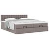 vidaXL Ottoman-Bett mit Matratzen Taupe 180x200 cm Stoff