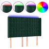 vidaXL LED Kopfteil Dunkelgr&uuml;n 147x16x118/128 cm Samt