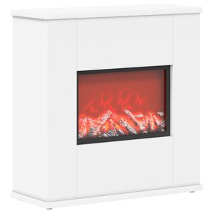 vidaXL Elektrokamin Wei&szlig; 47 x 18 x 48 cm Holzwerkstoff