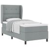 vidaXL Boxspringbett mit Matratze Hellgrau 90 x 190 cm Stoff