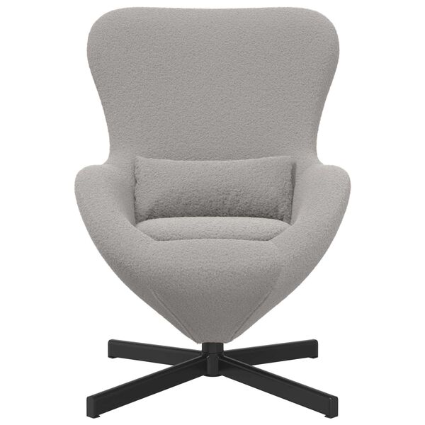 vidaXL Eiersessel Hellgrau 63 x 73 x 90 cm Stoff