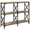 vidaXL Konsolentisch Artisan-Eiche 100 x 28 x 80,5 cm Holzwerkstoff