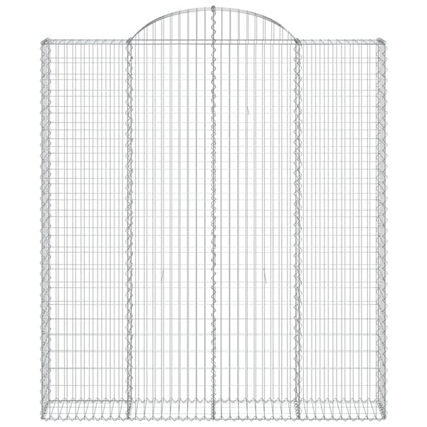 vidaXL Gabionen mit Hochbogen 6 Stk. 200x30x220/240cm Verzinktes Eisen
