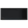 vidaXL Hochbeete mit Ablage 2 Stk. Schwarz 70x28x70 cm Poly Rattan