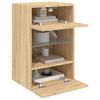 vidaXL TV-Wandschrank mit LED-Leuchten Sonoma-Eiche 40x30x60,5 cm