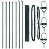 vidaXL Zaunpfosten Gr&uuml;n 10 x 1,2 m (16 x 16 mm Netz) Stahl und PVC