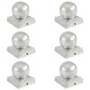 vidaXL Pfostenkappen 6 Stk. Kugelform Verzinktes Metall 91 x 91 mm
