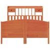 vidaXL Massivholzbett mit Regal ohne Matratze Wachsbraun 160x200 cm