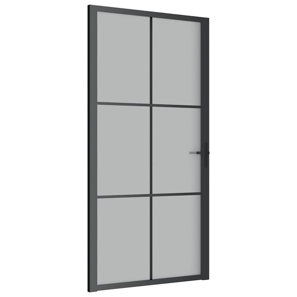 vidaXL Innent&uuml;r 102,5x201,5 cm Schwarz Mattglas und Aluminium