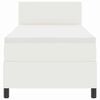 vidaXL Boxspringbett Creme und Wei&szlig; 193 x 90 x 88 cm Cordstoff