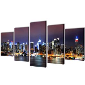 vidaXL Bilder Dekoration Set New York in Farbe 200 x 100 cm