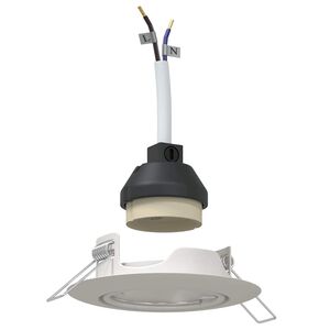 vidaXL Spotlight 24 stk. Wei&szlig; 9 x 9 x 2,5 cm Metall