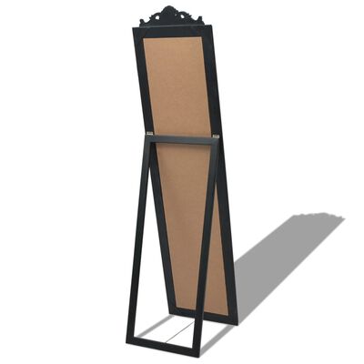 vidaXL Standspiegel im Barock-Stil 160x40 cm Schwarz