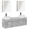 vidaXL Badezimmerschrank-Set 5 stk. Betongrau Holzwerkstoff
