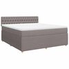 vidaXL Boxspringbett mit Matratze Taupe 180x200 cm Stoff