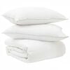 vidaXL Bettw&auml;sche-Set mit Kissen Wei&szlig; 260 x 240 cm Polyester, Bambus