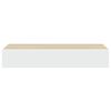 vidaXL Wandmontiertes Schubladenregal Eiche und Wei&szlig; 60 x 23,5 x 10 cm MDF