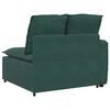 vidaXL Modulares Sofa Endmodul mit Armlehne Kissen Dunkelgr&uuml;n 100 cm