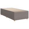vidaXL Boxspringbett mit Matratze Taupe 80x200 cm Stoff