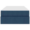 vidaXL Aufbewahrungsbett mit Matratze Blau 100 x 200 cm Polyester