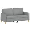 vidaXL 2-Sitzer-Sofa mit Zierkissen Hellgrau 140 cm Stoff