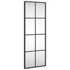vidaXL Wandspiegel Schwarz 30x80 cm Rechteckig Eisen