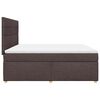 vidaXL Boxspringbett mit Matratze Dunkelbraun 180x200 cm Stoff