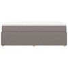 vidaXL Boxspringbett mit Matratze Taupe 90x200 cm Stoff