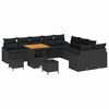 vidaXL Gartensofa-set 13 Stk. Schwarz Poly-Rattan