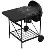 vidaXL Outdoor Grill Mit Rad Schwarz 96 x 72 x 113 cm Metall