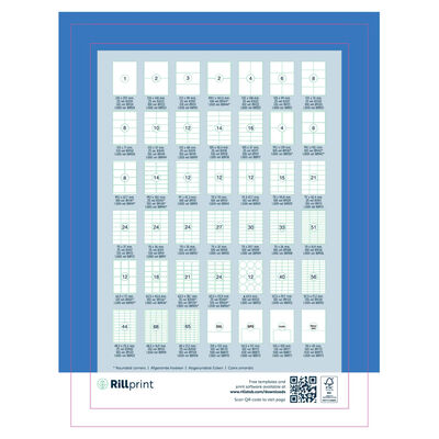 rillprint Selbstklebende Aufkleber Etiketten 105x48 mm 500 Blatt Weiß
