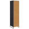 vidaXL Warderobe mit T&uuml;r 2 pcs Schwarz Eichen-Optik 50 x 50 x 200 cm