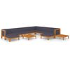 vidaXL 12-tlg. Garten-Lounge-Set mit Kissen Akazie Massivholz