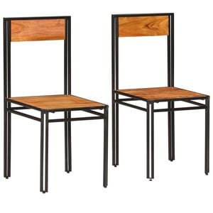 vidaXL Esszimmerst&uuml;hle 2 Stk. Massivholz Akazie