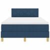 vidaXL Boxspringbett mit Matratze mit Kopfteil Blau 120 x 190 cm Stoff