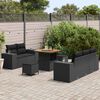 vidaXL Gartensofa-set mit Kissen mit Kissen 8 pcs Schwarz Poly Rattan
