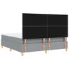 vidaXL Boxspringbett mit Matratze Hellgrau 180 x 200 cm Stoff