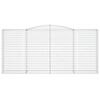 vidaXL Gabione mit Hochbogen 400x50x180/200 cm Verzinktes Eisen