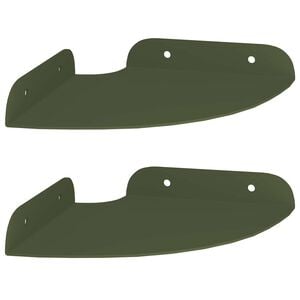 vidaXL Schwebendes Regal mit Regal 2 pcs Olive Gr&uuml;n 15 x 15 x 2 cm