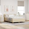 vidaXL Boxspringbett mit Matratze Creme 140 x 190 cm Stoff