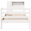 vidaXL Massivholzbett mit Regal ohne Matratze Weiß 75x190 cm Kiefer