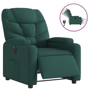 vidaXL Relaxsessel Elektrisch Dunkelgr&uuml;n Stoff