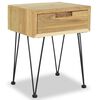 vidaXL Nachttische 2 Stk. 40x30x50 cm Teak Massivholz