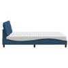 vidaXL Bett mit Matratze Blau 140x200 cm Stoff