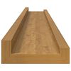 vidaXL Wandregal mit Regal 2 pcs Beige 80 x 9 x 3 cm Holzwerkstoff