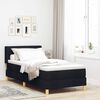 vidaXL Boxspringbett mit Matratze Schwarz 200 x 90 cm Polyester