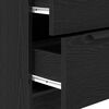 vidaXL Sideboard 3 pcs Schwarz Eichen-Optik 180 x 30 x 70 cm