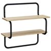 vidaXL 2-stufiges Wandregal Sonoma-Eiche 40 x 24,5 x 61 cm