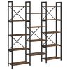 vidaXL B&uuml;cherregal 156 x 25 x 167 cm Holzwerkstoff R&auml;uchereiche